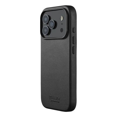 Mujjo Leather Case - leather case for iPhone 17 Pro, compatible with MagSafe (black)