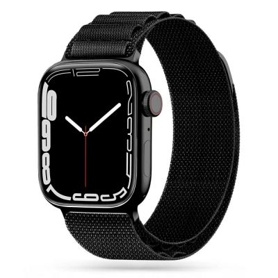 7. Tech-Protect Nylon Pro Strap for Apple Watch 4 / 5 / 6 / 7 / 8 / 9 / SE / Ultra 1 / 2 (42/44/45/49 mm) - Black