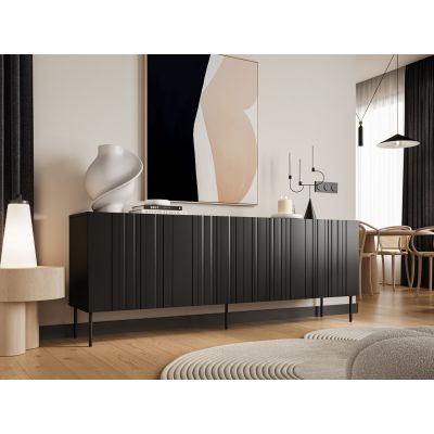 3. ISLA chest of drawers 200x40x75 black matt