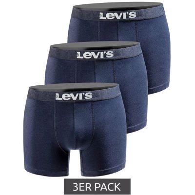 Levi's Men's Boxers 3-Pack Navy Blue Cotton Boxer Briefs