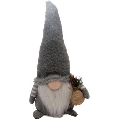 35. DECORATIVE PLUSH LED gnome 38CM GRAY