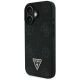 2. Guess Grained Hot Stamp Peony Triangle Logo MagSafe Case for iPhone 16 - Black