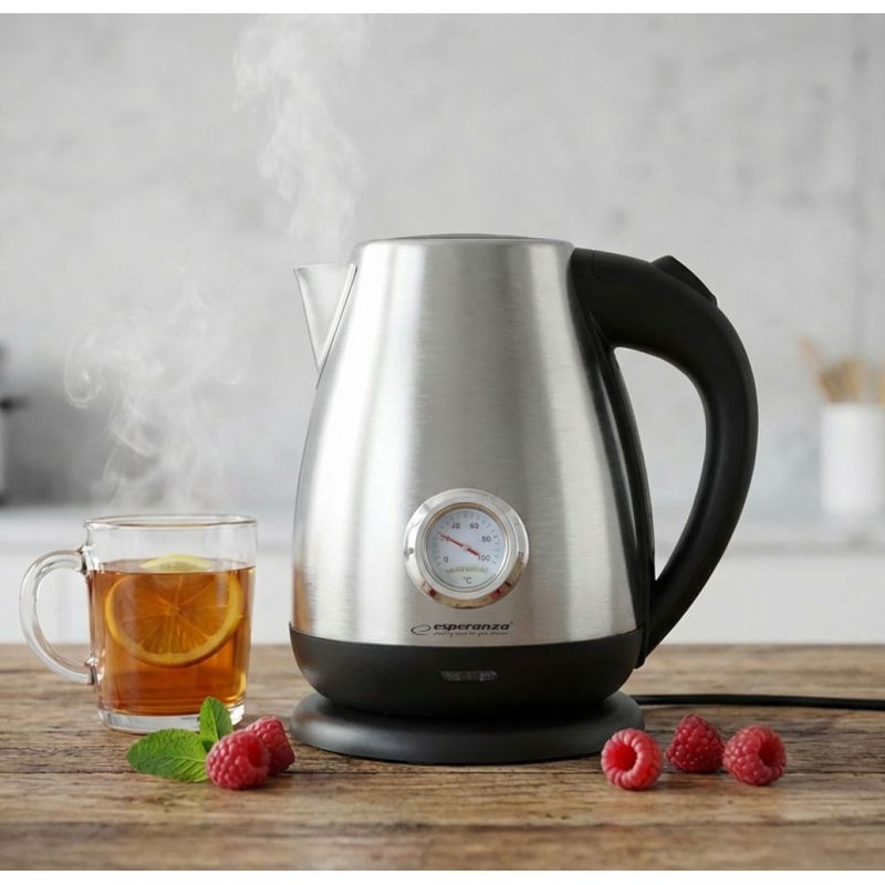 22. ESPERANZA ELECTRIC KETTLE THAMES 1.7 L MATT SILVER EKK029
