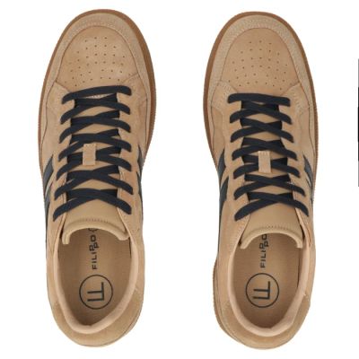 4. Men's leather shoes, beige sneakers, Filippo MP7794