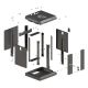 7. Lanberg WF11-3306-10B 6U Rack Wall Mount Cabinet Black