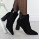 5. Women's leather ankle boots with a decorative heel S.Barski 52-686