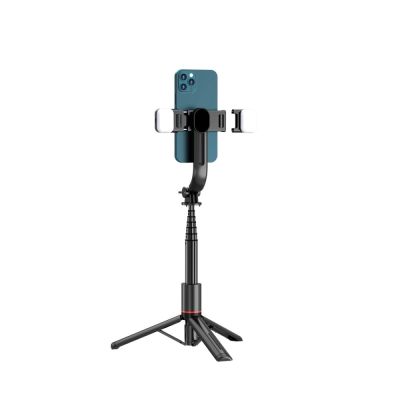 6. Tech-Protect L05S Bluetooth Selfie Stick with Tripod up to 105cm with LED Light - Black