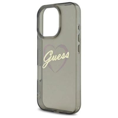 6. Guess IML Heart Case for iPhone 16 Pro - Black