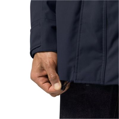 7. Jack Wolfskin WEST COAST JACKET men's waterproof hooded jacket night blue (1110811_1010)