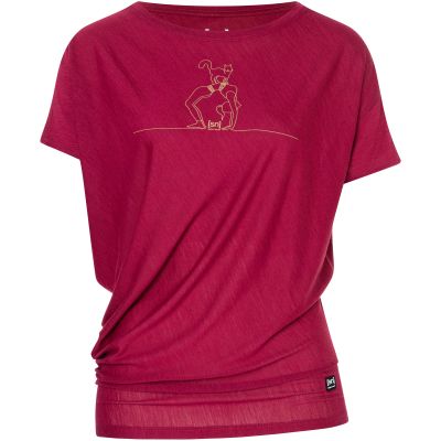 3. Women’s SUPER.NATURAL W Cat Yoga Loose Tee in Red