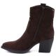 3. Women's insulated cowboy boots with fringes, chocolate M.Daszyński MR2520-1