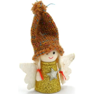 2. CHRISTMAS ANGEL PENDANT GOLD 7CM