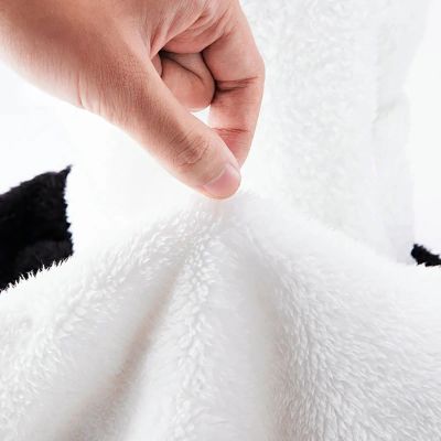 4. Qunature Panda Ski Balaclava for Kids/Adults Size M - Black/White