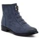 Women's blue flat ankle boots M.Daszyński SA62-126