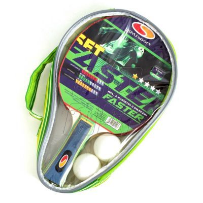 Set of 2 rackets + 2 balls SMJ Faster Set