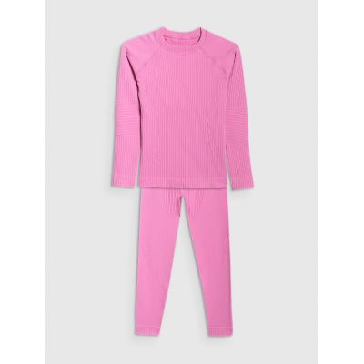 8. Girls' seamless thermal underwear set 4F 4FJRAW25USEAF264-55S