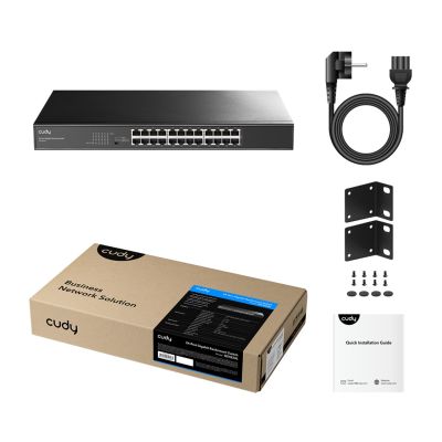4. Cudy GS1024L Gigabit Ethernet Network Switch (10/100/1000) 1U Black