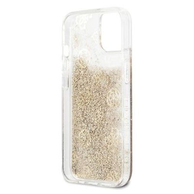 6. Guess GUHCP13SLGPEGO iPhone 13 mini 5.4" gold/gold hardcase Peony Liquid Glitter