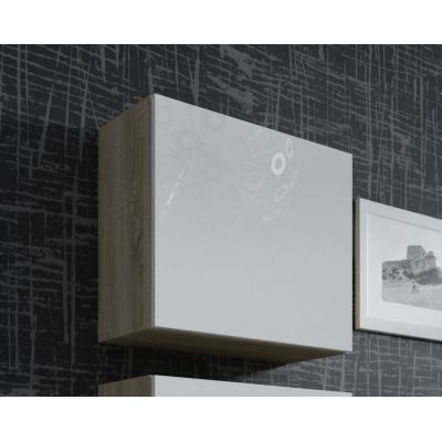 VIGO square display cabinet 50/50/30 sonoma/gloss white