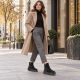 8. Women's leather ankle boots on a black platform Filippo DBT8077/26