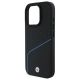 6. BMW Sign Leather Textured And Line MagSafe Case for iPhone 16 Pro Max - Black