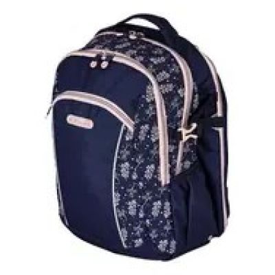 Herlitz Ultimate Blossom Backpack School Backpack Beige, Navy Blue (Navy) Polyester
