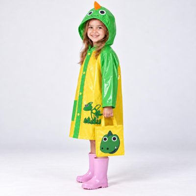 4. Children’s Yellow Rain Cape, Raincoat Poncho, REDCLIFFS, Size S