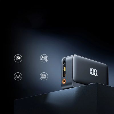 15. Jump starter Baseus Super Energy BS-CH013 4in1 600A with flashlight / powerbank 6000mAh / compressor - black