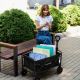 15. Wozinsky WZP-80 beach, tourist, garden, durable, wide wheels, up to 80 kg - black