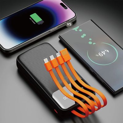 4. Dudao K6Pro Universal 10000mAh Power Bank with USB Cable, USB Type C, Lightning Black (K6Pro-black)