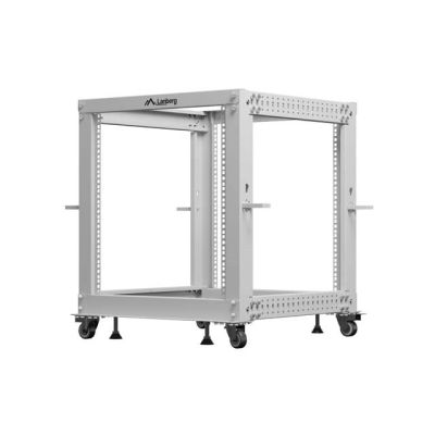2. Open Rack 19'' 12U 600x600-1100 adjustable gray Lanberg