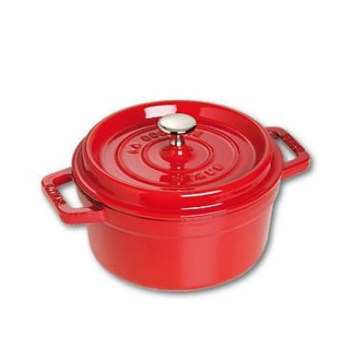 2. Staub Round Cast Iron Cocotte – Cherry, 2.2 l