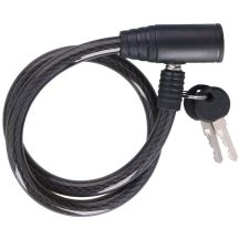 SPIRAL BIKE LOCK WITH KEY 1.2x65CM BLACK DUNLOP