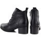 5. Women's leather lace-up high-heeled ankle boots, black, Vinceza EN27-133107