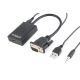 3. GEMBIRD A-VGA-HDMI-01 adapter (HDMI F - D-Sub (VGA), 3.5 mm stereo jack, USB 2.0 M; 0.15 m; black)