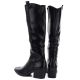 10. Black cowboy boots with a block heel M.Daszyński SA261-6