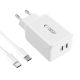 3. Tech-Protect NC45W-GAN 2-PORT PD45W Charger + TYPE-C CABLE - white