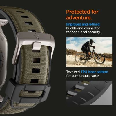 11. Spigen DuraPro Armor Strap for Apple Watch 44 / 45 / 46 / 49 mm - Green