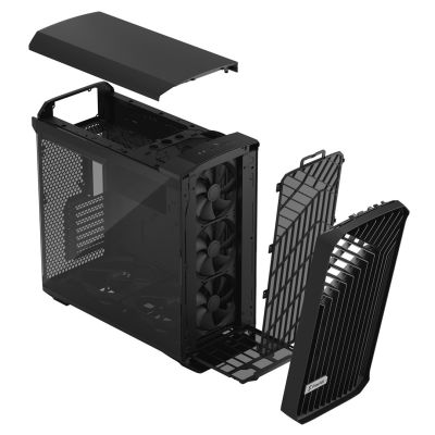 19. Fractal Torrent Black TG Light Tint 5xFan ATX case