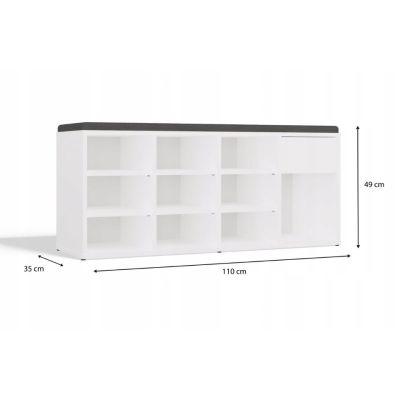 4. TALLIN WHITE SHOE CABINET