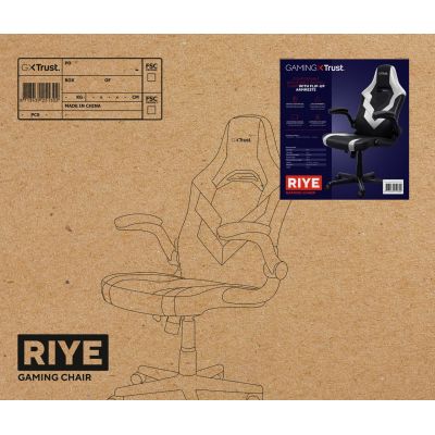 7. TRUST GXT703W RIYE GAMING CHAIR WHITE gaming chair