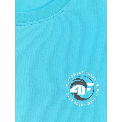 6. Men's regular sleeveless T-shirt with print 4F 4FRSS26TSLEM366-10S
