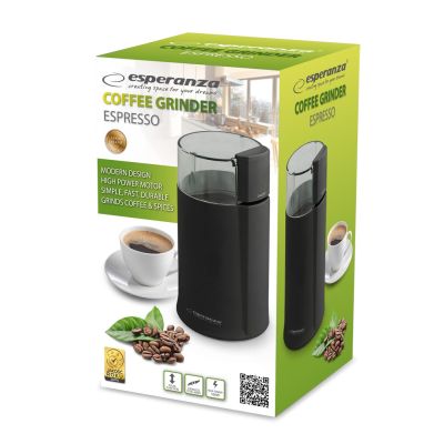 14. Esperanza Espresso EKC001K coffee grinder (160W; impact; black)