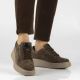 17. Women's brown leather sneakers on the platform Filippo DP7982