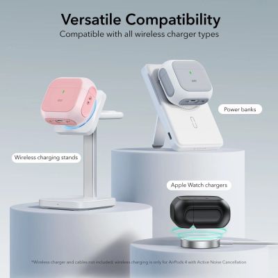 8. ESR Orbit Halolock MagSafe case for AirPods 4 - pink