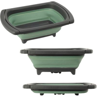 5. Folding Travel Bowl Sink with Drain 26x29cm Redcliffs