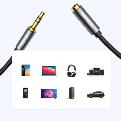 6. Ugreen AV118 10595 cable 3.5 mm mini jack (male) / 3.5 mm mini jack (female) 3m - silver