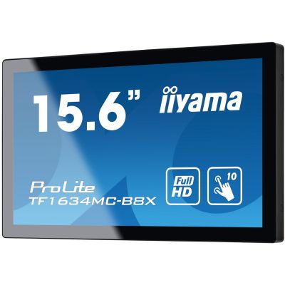 4. iiyama ProLite TF1634MC-B8X computer monitor 39.6 cm (15.6") 1920 x 1080 px Full HD LED Touchscreen Multi-user Black