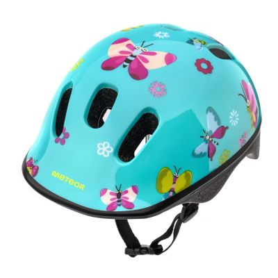 32. METEOR KS06 butterflies children's bike helmet