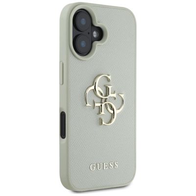 4. Guess Grained Big 4G Logo Small Classic Logo case for iPhone 16 - green